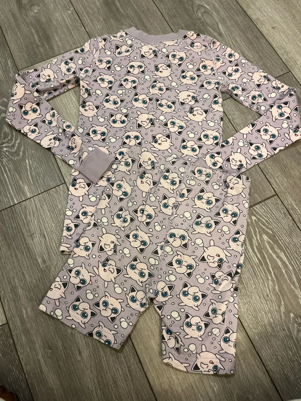 Hanna Andersson Pokémon Jigglypuff long-sleeve pajama top and shorts set 10